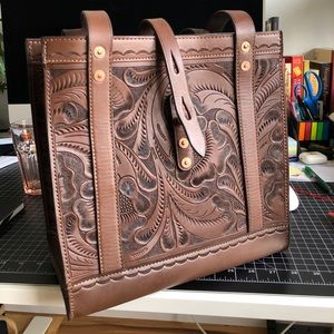RRL Hand-Tooled Leather Tote